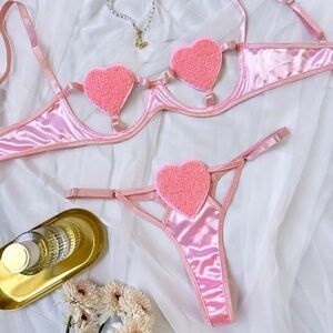 Heart Pink lingerie set